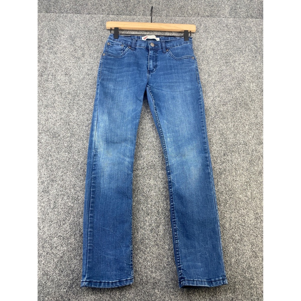 Levis 512 Slim Taper Jeans Boys 12 Medium Wash Blue Denim Adjustable Waist 26x24